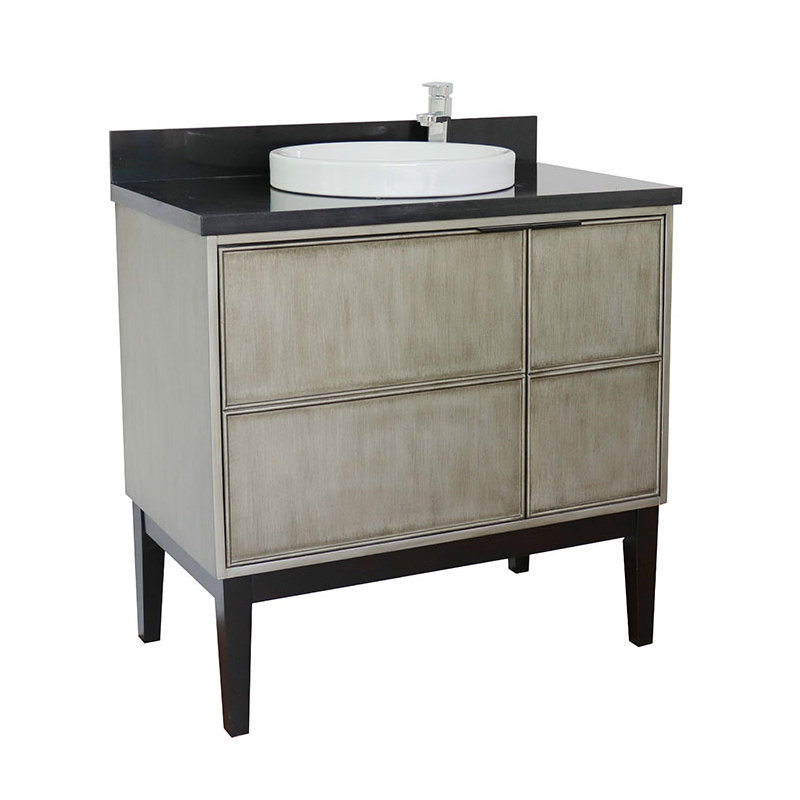 Ensemble de meuble-lavabo simple 37 po, Noir galaxie