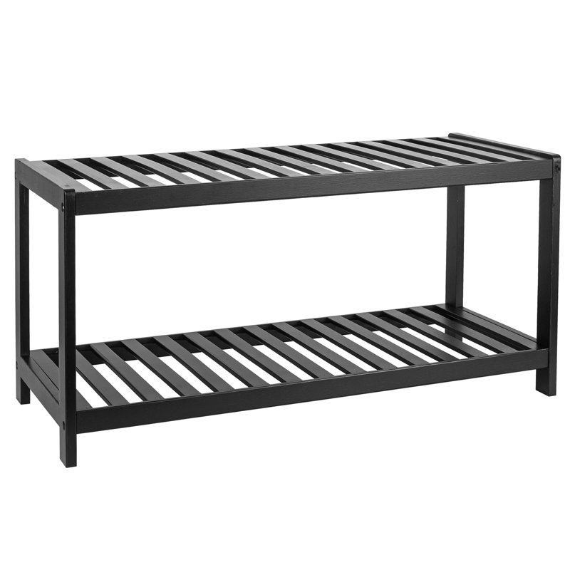 6 Pair Shoe Rack, Black