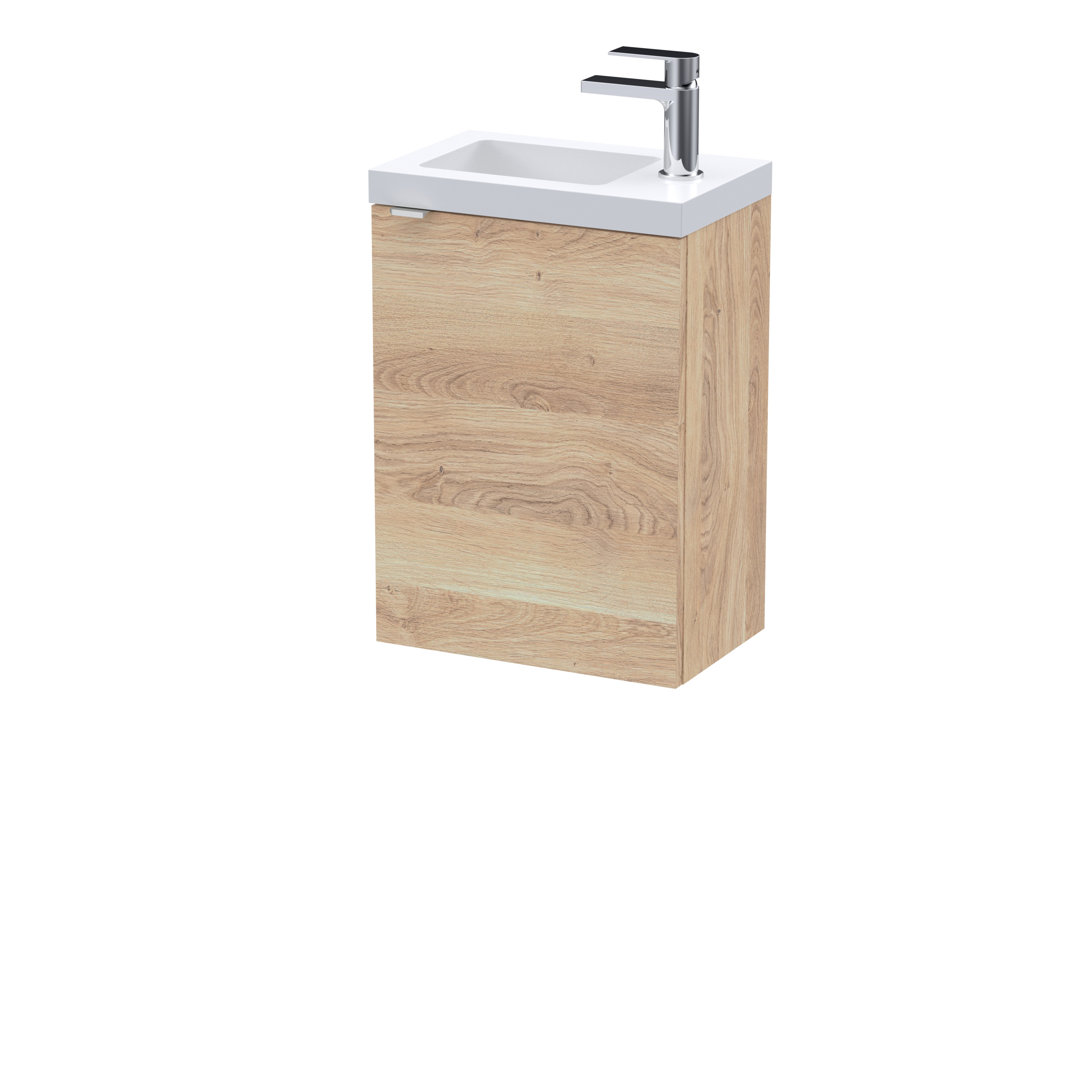 403mm Single Bathroom Vanity with Drop In Poly Marble Basin