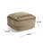 Rustic Wool And Cotton Large Pouf, Brown