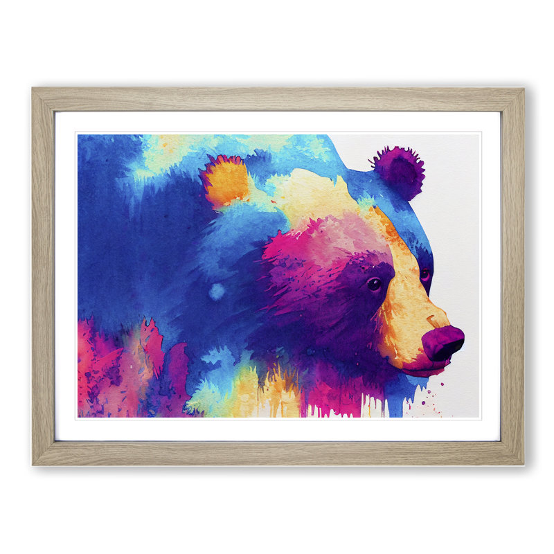 Bear Splash Vol.8 - Single Picture Frame Print, 25cm H x 34cm W x 2cm D