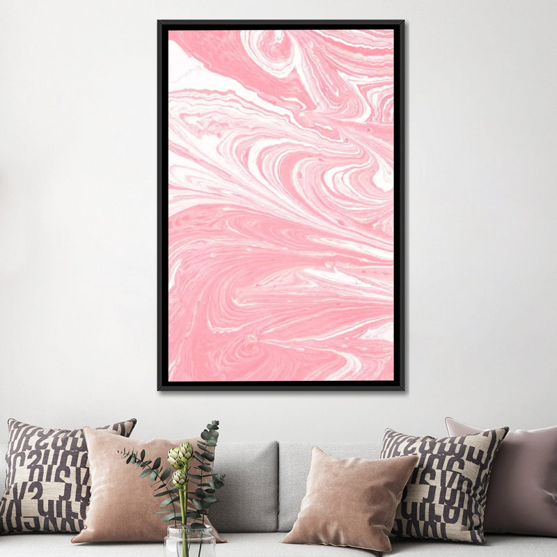 «Marble X», reproduction sur toile, H 60 po x l 40po x P 1,5 po, Toile avec cadre noir, Pas de tapis