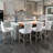Contemporary Velvet Upholstered Barstools With Button Tufted Decoration And Wooden Legs, And Chrome Nailhead Trim, Leisure Style Bar Chairs,Bar Stools, Set Of 2 (Beige),SW2002BG(Dining Set)