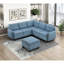 Repose-pieds de rangement pour meubles de salon en bois massif touffeté confort moderne 1pc