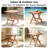 20 inch Teak Folding Side Table, Waterproof Picnic table