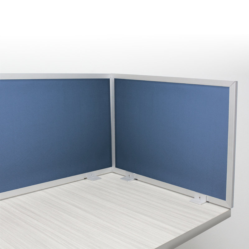 Panneau d'intimité acoustique fixé au bureau, Aluminium, Tombée de la nuit, H 12 po x l 36 po x P 0,63 po