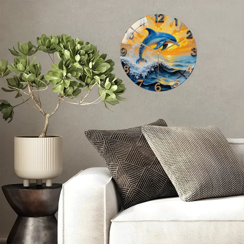 Horloge murale dauphin