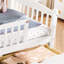 Lit simple blanc TG avec garde-corps, tiroirs de rangement et une charmante tête de lit. Tête de lit Sweet Sleep Ambiance douillette-1224703136