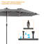15 x 9 pi Parasol de marché pour patio avec base-345788116