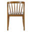 Chaise de salle à manger Mid-Century moderne en bois d'hévéa avec assise rembourrée-125098511