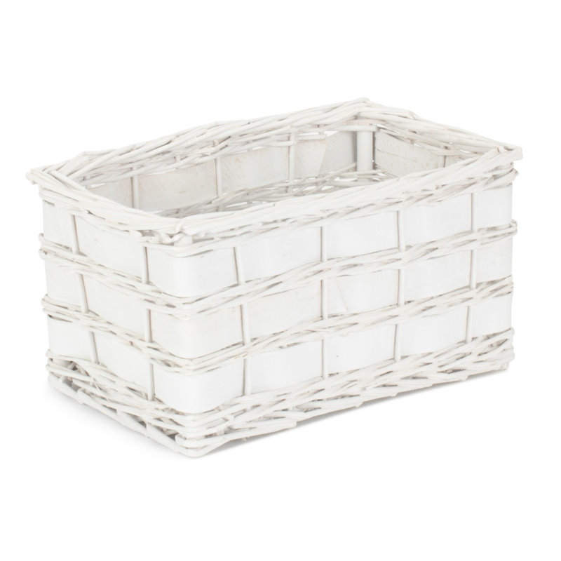 Bay Isle Home Wicker Decorative Basket, Off White