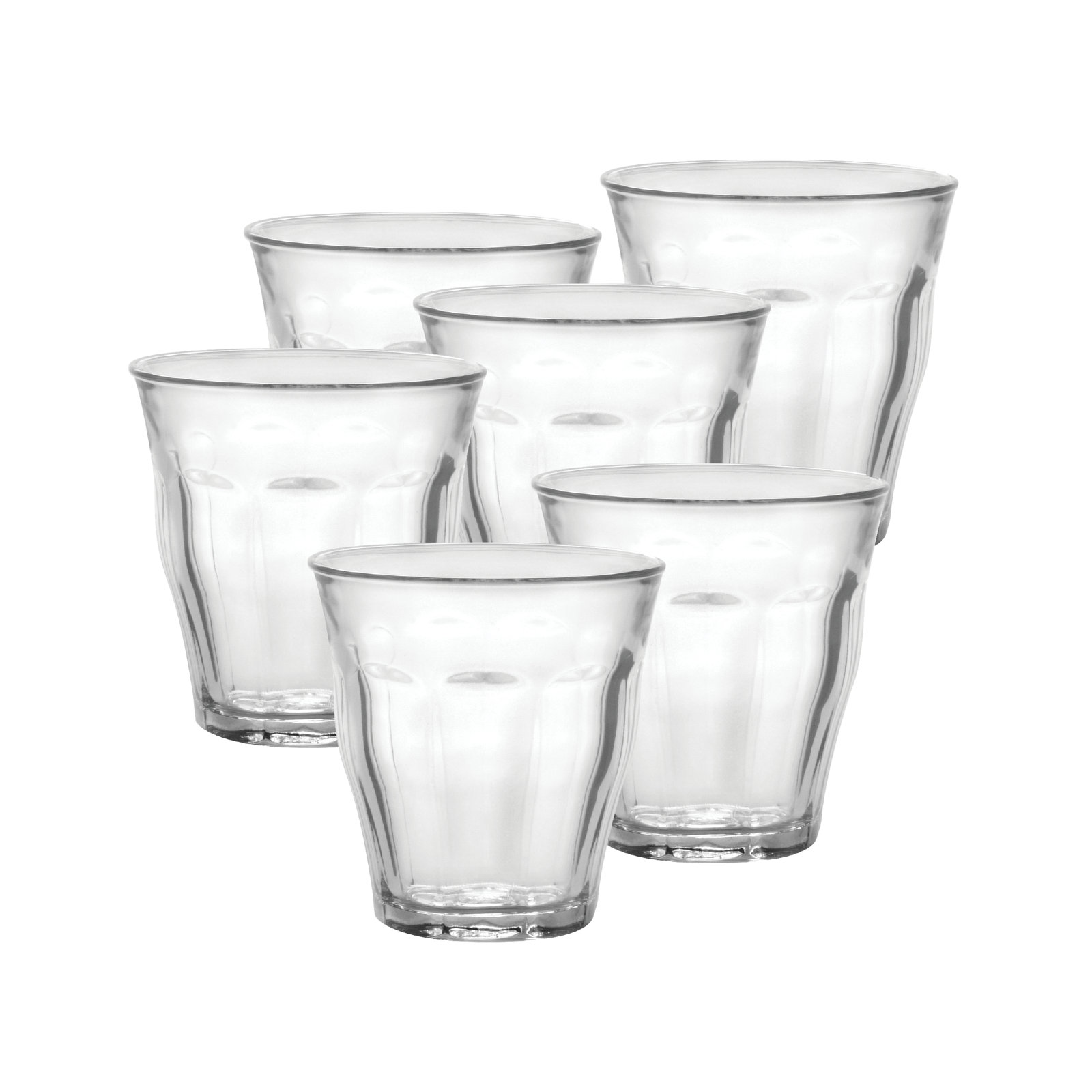 Picardie Ribbed Drinking Glass, Clear, 6.75 oz.