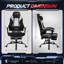 Fauteuil de jeu inclinable et réglable en tissu ergonomique avec repose-pieds et support en bois-816757520