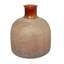 Vase décoratif en verre terre cuite D7,5x8 "