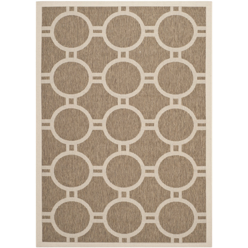 Courtyard Performance Geometric Rug, Rectangle 5'3" x 7'7"