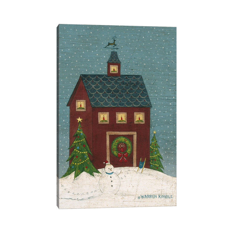 Noël à la maison - reproduction d'art sur toile tendue, H 18 po x l 12 po, Toile tendue, Ne s’applique pas