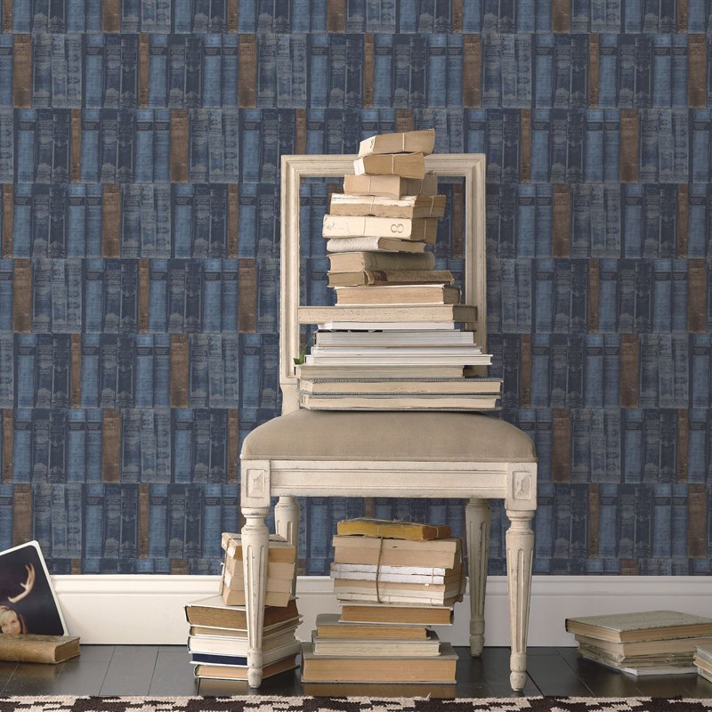 Mahala 10cm x 53cm Matte Wallpaper Roll, Blue