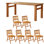 Cherry Wood Rectangular Dining Table Set