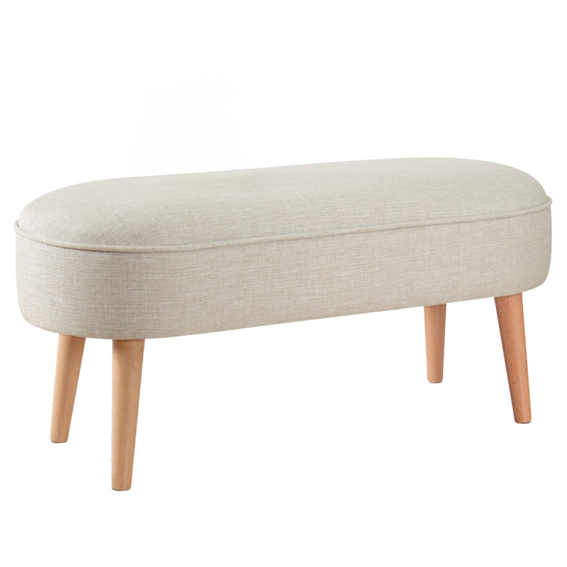 Banc rembourré en lin Kahliyah