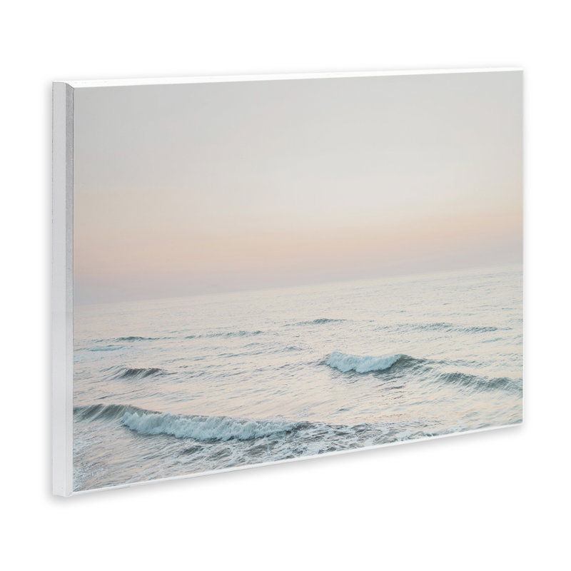 "Rolling Waves At Dawn", art mural sur bois par Sissi et Seb, H 10 po x l 15 po