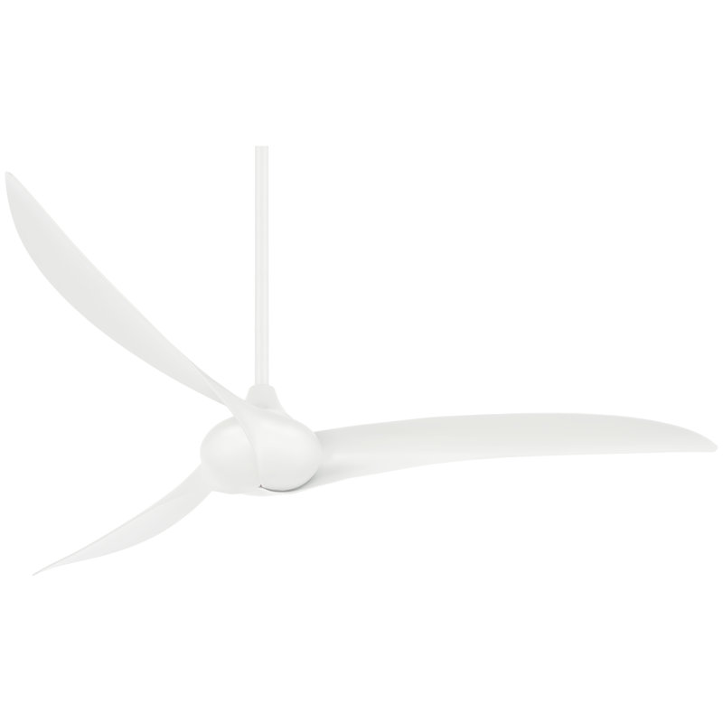 Wave 65'' 3 - Blade Standard Ceiling Fan with Remote Control, White