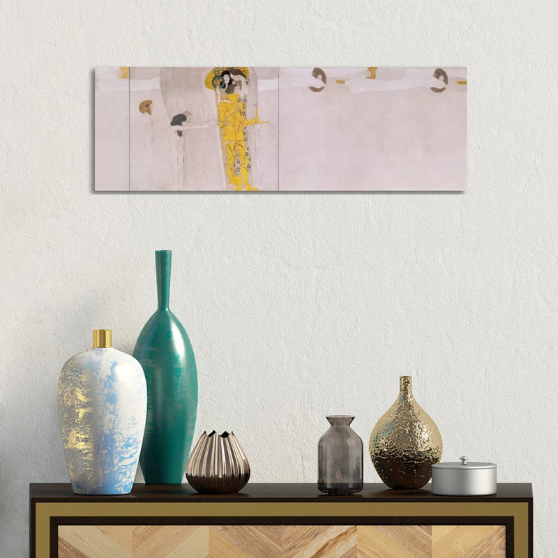 The Beethoven Frieze (The Hostile Forces) by Gustav Klimt - Wrapped Canvas Panoramic Print
