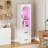Marcita 2 Drawer File Cabinet, Filing Cabinet With Glass Doors And LED Light