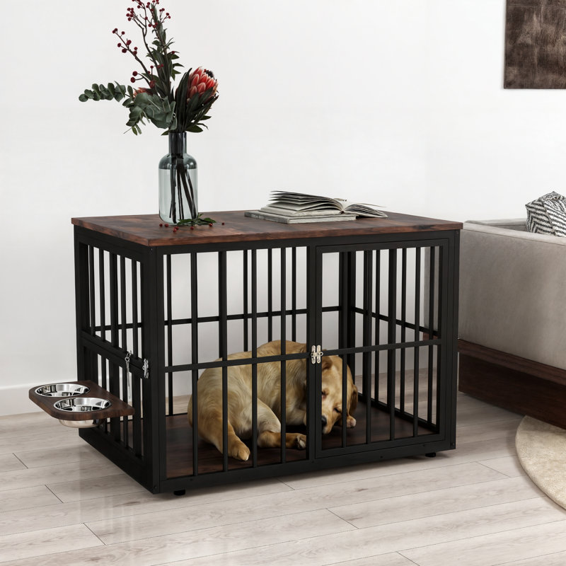 Cage pour chien empilable Graue, Petit (H 27,10 po x l 38,80 po x P 25,20 po), Brun