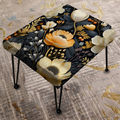 Autumn Cottage Botanical Garden - Floral Rectangle Ottoman