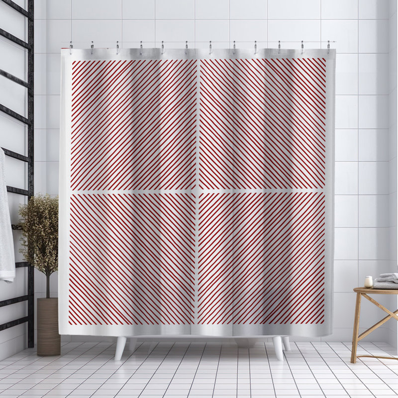 Rideau de douche Coco, Rouge