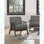 Chaise d'appoint d'inspiration rétro avec finition noyer-536797947