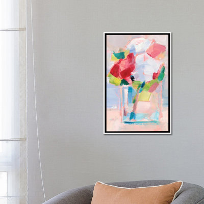 " Abstract Flowers in Vase II " Oil Painting