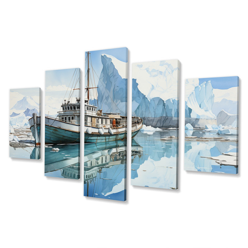 Amone - impression sur toile de paysages - 5 panneaux