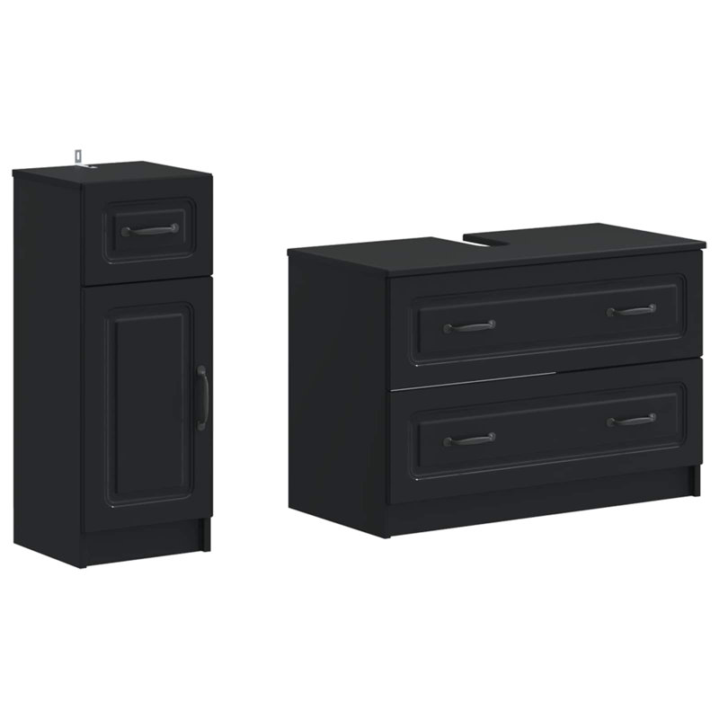 Bathroom Storage Furniture Set, Black