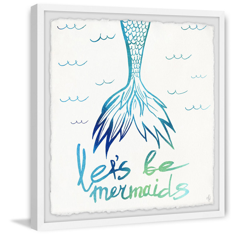Coursey Let's Be Mermaid - Single Picture Frame Painting, 51cm H x 51cm W