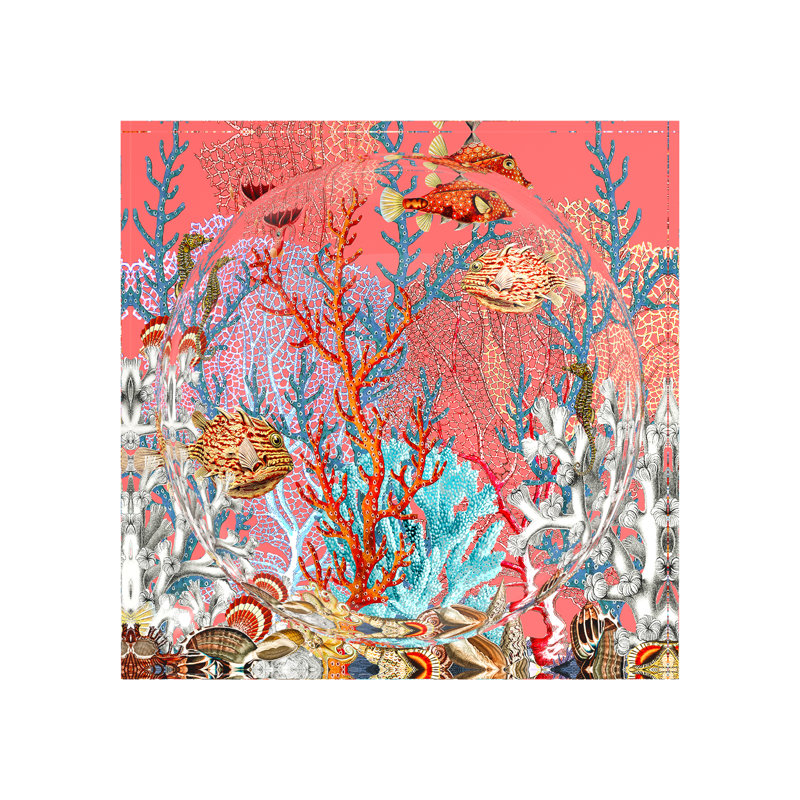 Fan Coral Reef Corallo Acrylic Candy Catchall Dish, 6"W x 6"D x 2"H
