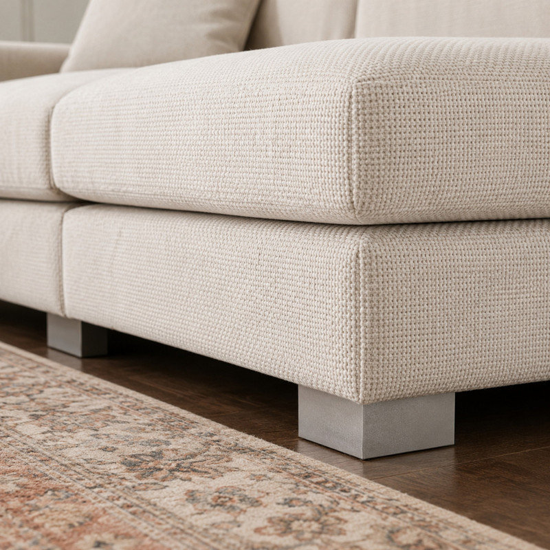 Canapé modulaire 96 po Chenille, Light Gray