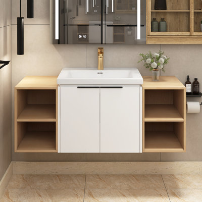47.8'' Single Bathroom Vanity with Ceramic Top