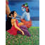 Radha Krishna, amour divin | Acrylique sur toile | Par Rohit
