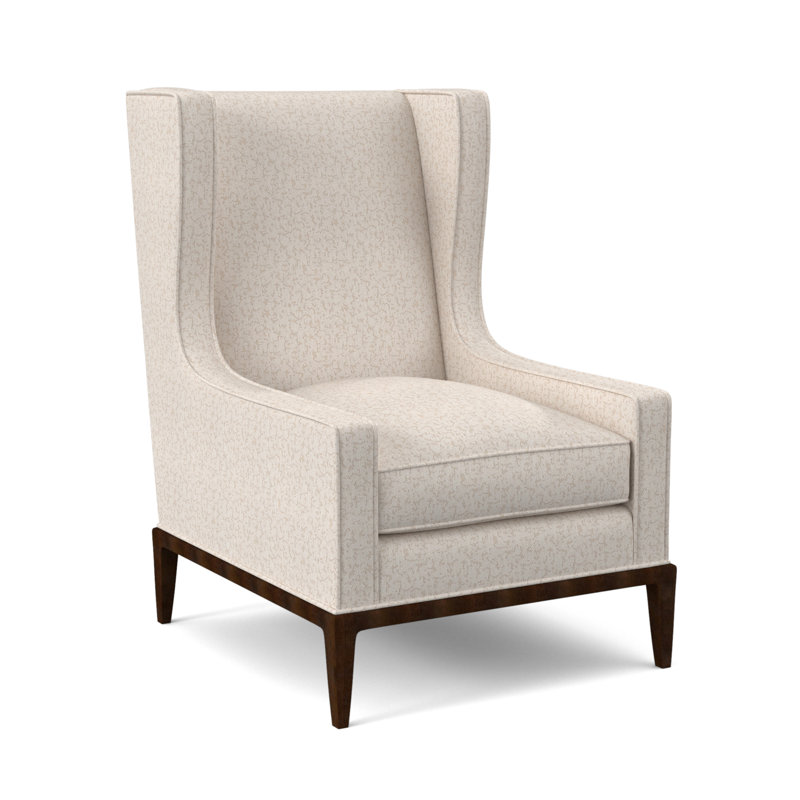 Fauteuil à oreilles 28 po Claxton, Noyer américain, Ciel Kinsley