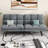 70"  Convertible Futon Sofa Bed with Split Back and Adjustable Arms-2113250009