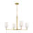 Thomas O'Brien Coughlin 4 Light Dining Room Chandelier With White Linen Shade-171525160-171525162