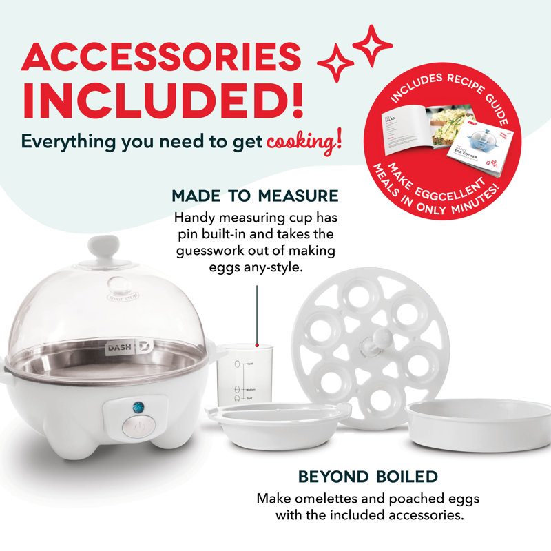 Dash Rapid 6 Egg Cooker, White
