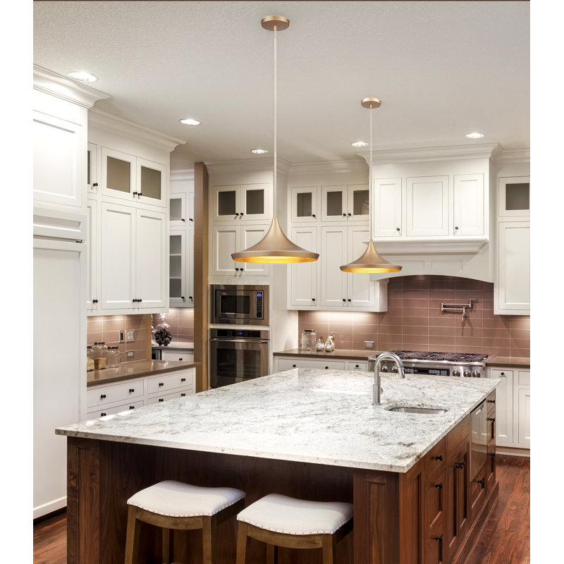Roberson 1 - Light Single Pendant, White / Gold