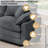 Helmich Modern Corduroy Comfort Modular Combo Cloud Sofa.-824996136