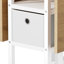 4-6 Person Folding Dining Table, Mobile Drop Leaf Table With 6 Wheels & Storage Drawers-1405889440-1405889441