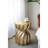 Gold Magnesium Stool With Swirl - Shaped Design, Suitable For Home Decoration And Seating 14X14x18.7 Inches Finish Accent Stool, Various Decor Needs