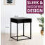 53cm W Steel Bedside Table
