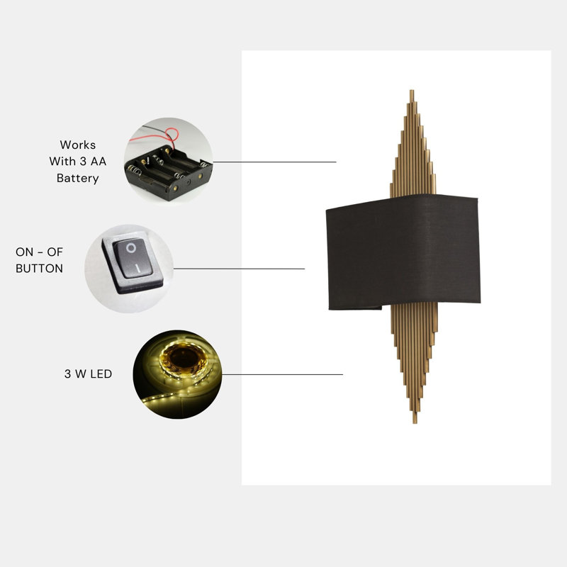 Beyard LED Wallchiere, Gold