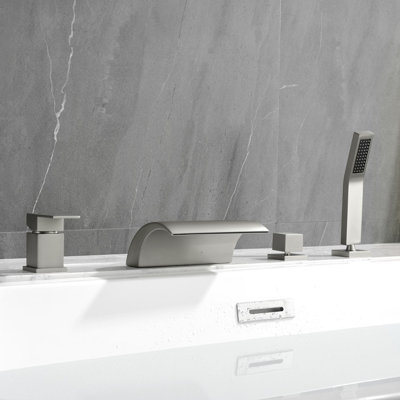1 Handle Bathroom Waterfall Faucet with Diverter